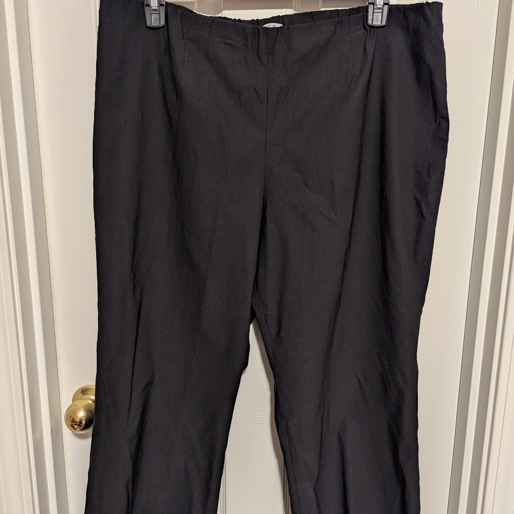NIC+ZOE Black Dress Pants Formal Straight-Leg Plus Size 18